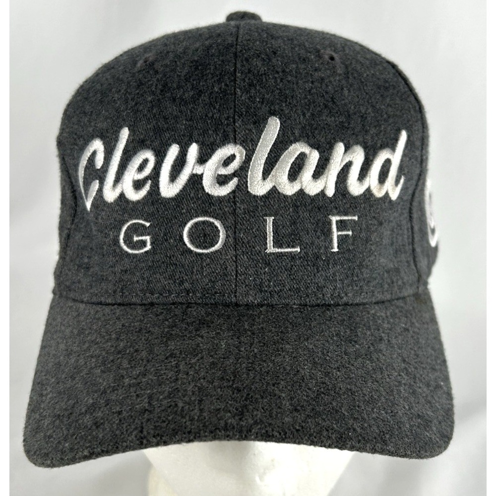 Cleveland Golf Gray FlexFit Baseball Hat Cap Embroidered One Size